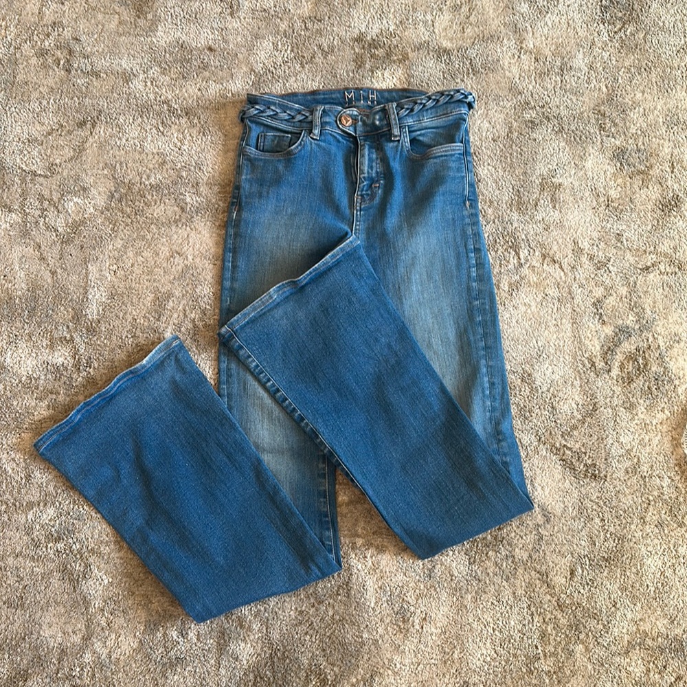 MiH body in Marrakech high rise slim kick flare jeans in size 26